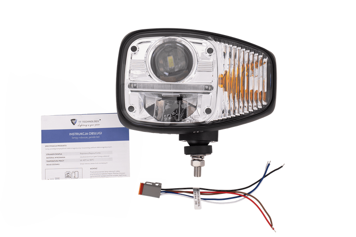 Phares LED TT Technology TT.16611-L+TT.16611-P, 3 fonctions, 23 LED, 2350 lm (gauche + droite) pour JCB/Cat/Manitou/Volvo/Terex