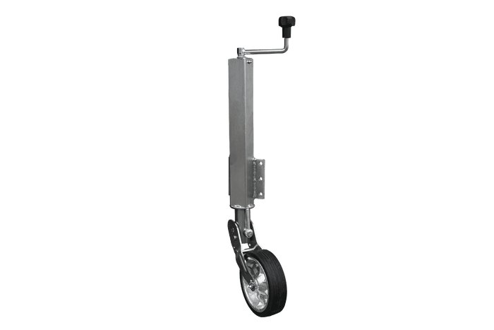 Roue jockey automatique UNITRAILER avec poignée 400 kg, 60 mm, 470-785 mm
