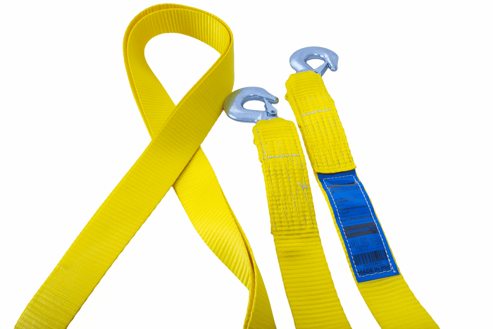 Sangle de remorquage avec crochets UNITRAILER 4,5 m/50 mm/5 t jaune