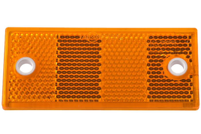 Rechthoekig reflector oranje 90x40 mm - opschroefbaar