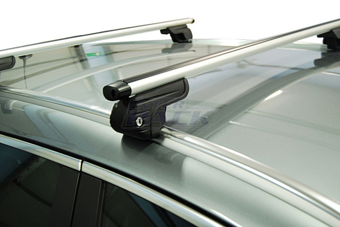 Barres de toit en aluminium Mont Blanc AMC 5412-A46 pour rails intégrés