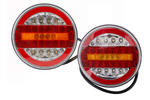 Feux arrière à LED TT TECHNOLOGY TT.12520L+TT.12520P, 4 fonctions, gauche + droit