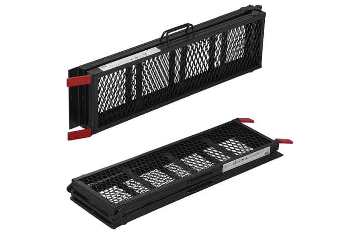 ProPlus 390094 opklapbare stalen oprijplaten voor trailers, 203 cm, 680 kg, set van 2