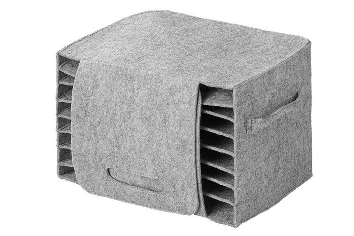Organisateur pour assiettes ProPlus 761475V01 pour camping-car, en feutre, pour 10 plaques.