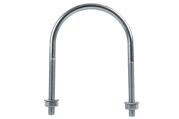 Ronde klem M10 met moeren en ringen 102/163