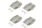 Ensemble de quatre supports pour stabilisateurs de remorque ProPlus 361519 avec ressort 20,5 x 27,5 cm