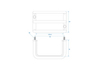 Grille de protection pour feu arrière de remorque ProPlus, cache feu arrière 140 x 105 x 80 mm