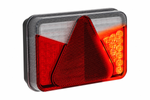 Feu arrière ASPÖCK MULTILED V à baïonnette 8 broches, 5 fonctions à gauche