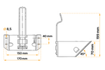 AL-KO wielkeg UK36 met houder, 161mm
