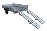 Rampes pliables UNITRAILER ALR002 en aluminium pour remorques, 221 cm, 680 kg, avec sangles, lot de 2