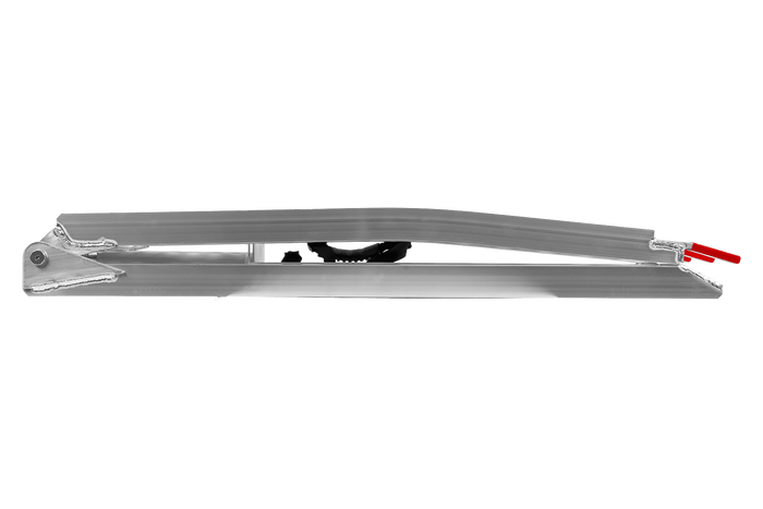 UNITRAILER ALR003 opklapbare aluminium oprijplaten voor aanhangers 221 cm 680 kg met riem en steun, set van 2
