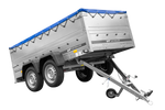 Twee-assige aanhanger 264x125 UNITRAILER GARDEN 264/2 KIPP met BIS zijwanden en blauw deksel