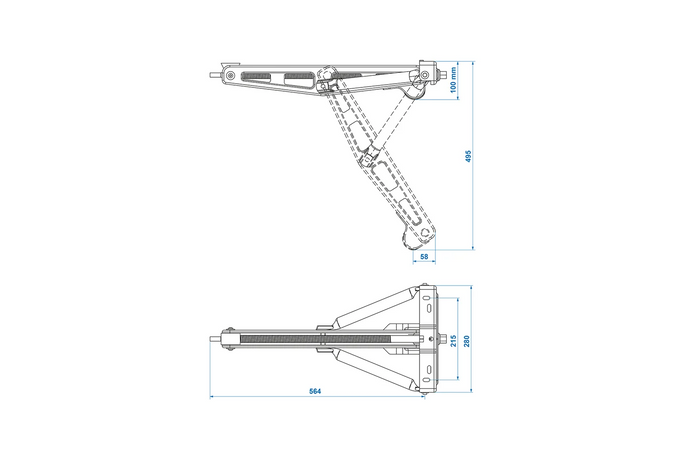 Stabilisateur d'angle extensible ProPlus 361504 pour remorque de 750 kg, 495 mm