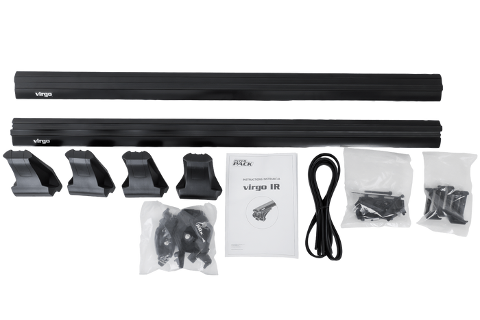 Barres, galerie de toit Inter Pack Virgo IR 110 (G2) avec rails intégrés (noir)