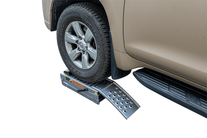 UNITRAILER ALR005 opklapbare stalen oprijplaten voor trailers, 200 cm, 500 kg, set van 2