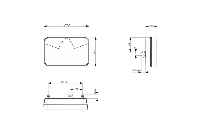 ASPÖCK MULTILED V achterlichtbajonet 5-pins 4 functies rechts