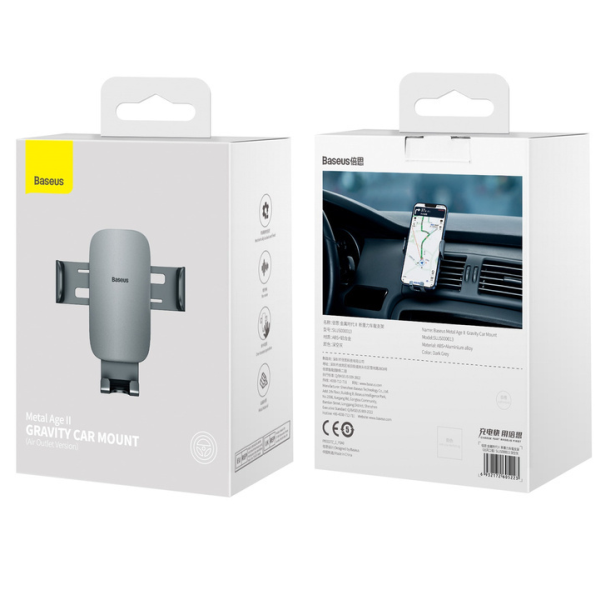 BASEUS Metal Age II zwaartekracht autohouder voor ventilatierooster, verstelbaar