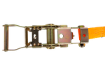 Set van vier UNITRAILER 6m/25mm/1t oranje transportbanden met spaninrichting