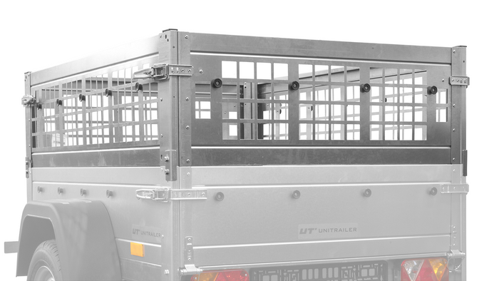 Loofrekken gaaswanden voor de aanhangwagen UNITRAILER GARDEN TRAILER 150 KIPP