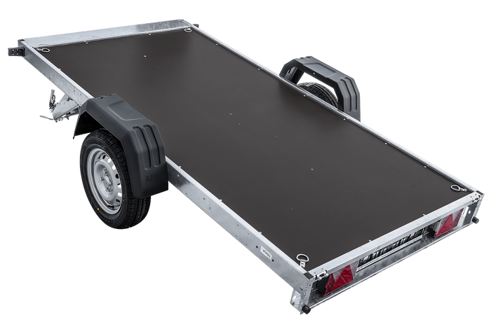 Remorque 264x125 UNITRAILER FORCE 264 KIPP avec châssis H-800 et bâche grise