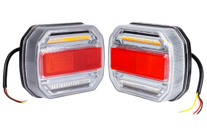 Feux arrière à LED TT TECHNOLOGY TT.12018L+TT.12018P, 4 fonctions, gauche + droit