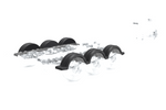 Garde-boue pour remorque à bateau 13" DOMAR D20422S, passage de roue 830/240 mm