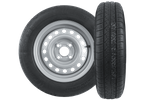 Jeu de deux roues pour remorques UNITRAILER / TEMARED / PATRICK REMORQUES / ERDE PNEU KENDA 145/80 R13 78N STARCO JANTES 4Jx13"H2 4x100 ET:30