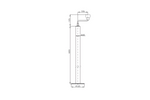 Uitschuifbare cranksteun met klem WINTERHOFF ST48-120+KLE48 150kg 48mm 600-820mm