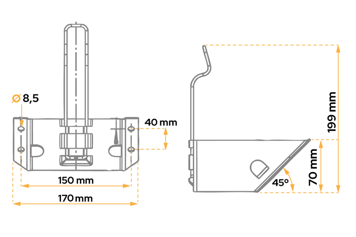 AL-KO wielkeg UK36 met houder, 161mm