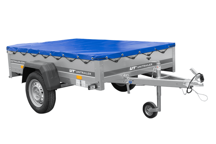 Remorque légère 200x125 UNITRAILER GARDEN 201 KIPP avec bâche bleue