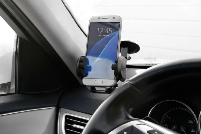 Support de téléphone LAMPA Multi-holder 2 en 1, fixation par ventouse ou grille d'aération 
