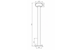 Support fixe UNITRAILER pour remorque plateau 150 kg, 48 mm, 685 mm