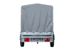 Autoaanhangwagen op veren 264x125 UNITRAILER GARDEN 264/R KIPP met H-1100 frame en grijze afdekking