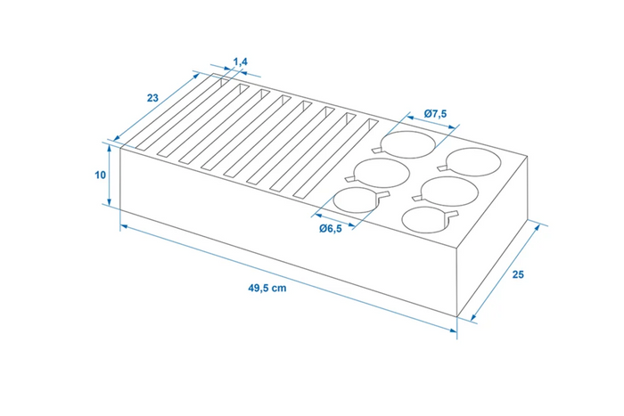 Porte-assiettes en mousse pour camping-car ProPlus 761472PMV02 , pouvant contenir 8 assiettes et 6 tasses