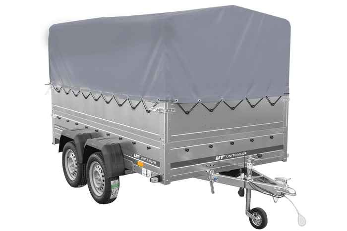 Remorque légère 264x150 UNITRAILER GARDEN 265/2 KIPP avec côtés BIS, châssis H-800 et bâche grise