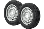Set van twee wielen voor aanhangwagens UNITRAILER / TEMARED / NIEWIADÓW / NEPTUN / ZASŁAW LINGLONG BANDEN 155/70 R13 75N UNITRAILER VELGEN 4Jx13" 4x100 ET:30
